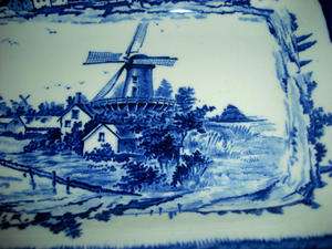 Antique Royal Doulton Blue Willow York Sandwich Plate  