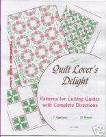Quilt Lovers Delight Aunt Marthas 17 Pattern Booklet  