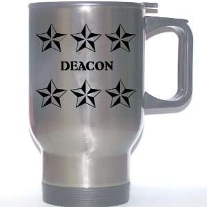  Personal Name Gift   DEACON Stainless Steel Mug (black 