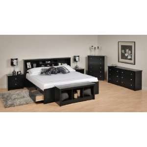  Black Sonoma King Platform Storage 7 Piece Bedroom Set 