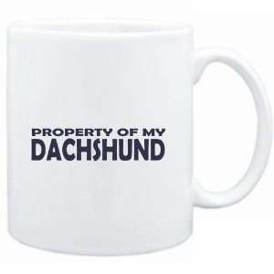  Mug White  PROPERTY OF MY Dachshund EMBROIDERY  Dogs 