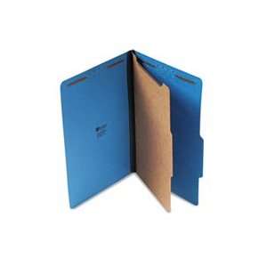 Pressboard Classification Folders, Legal, Four Section, Cobalt Blue, 1