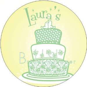 Baby Keepsake Yellow Wedding Cake Design Personalized Travel Candle 