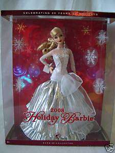 2008 BLONDE HOLIDAY BARBIE *NEW* 027084547566  