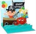 Great 3D Pop up Little Boy Pirate Fun HAPPY BIRTHDAY CARD Octopus