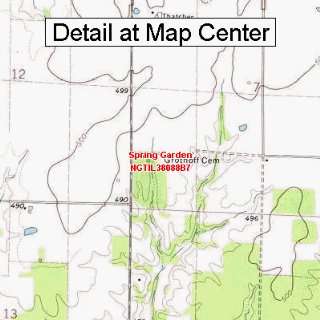  USGS Topographic Quadrangle Map   Spring Garden, Illinois 