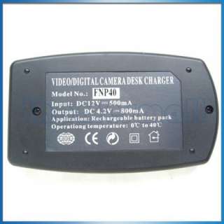 TWO Battery + Charger For HP Li40 Li 40 Photosmart R742  