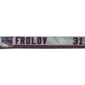 Alex Frolov Nameplate   NY Rangers #31 Game Used Locker Room Nameplate 
