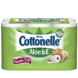  Cottonelle Double Roll with Aloe & E, (2X Regular), 1 Ply 