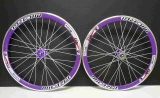 Fixed Gear Track Road Bike 700c F & R Wheelset Purple  