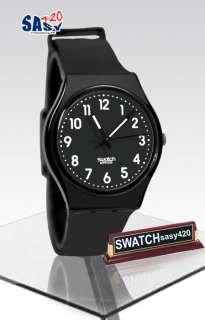 Swatch GB247 Black Suit Plastic strap Unisex Watch New  