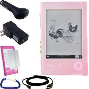  COOL ER eReader eBook Silicone Skin Case Cover (Pink), USB 