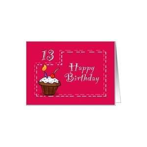    Celebration Cupcake   13th Birthday Card Card Toys & Games
