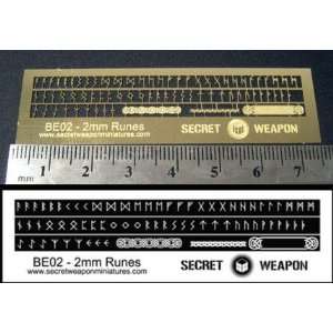  Secret Weapon  Photo Etched Brass 2mm Runes Toys & Games