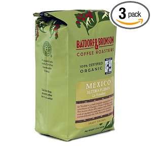 Batdorf & Bronson Mexico, Whole Bean Coffee, Organic, 12 Ounce Bags 