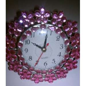  Pink Diamond Bling Jewel Quartz Clock