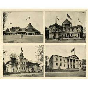  1893 Print State Buildings Iowa Chicago Worlds Fair 