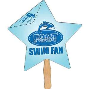 Star   Stock shape fan with a coupon and high gloss finish.  