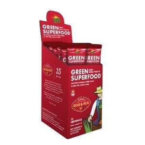 Amazing Grass Berry Flavor Drink Powder, Green SuperFood, 15 Count 
