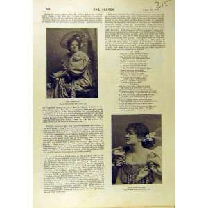  1895 Portrait Ellas Dee Attie Chester Actress Theatre 