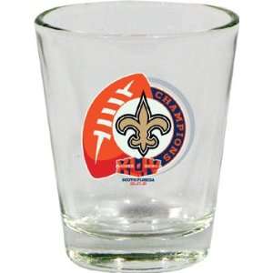  New Orleans SAINTS Super Bowl XLIV 44 Champs SHOT GLASS 