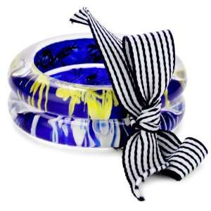 Betsey Johnson In the Navy Duo Lucite Bangle Bracelet