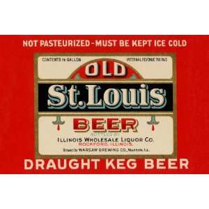  Old St. Louis Beer 12x18 Giclee on canvas
