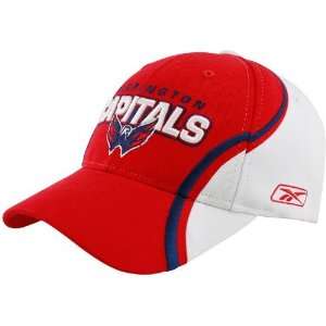   Capitals Red Colorblock Structured Adjustable Hat