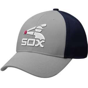 Mens Chicago White Sox Navy Blue Gray Cooperstown 2 Tone Swoosh Flex 
