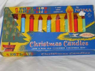 Vintage C6 Noma Christmas Candle Light Set Unused IOB  