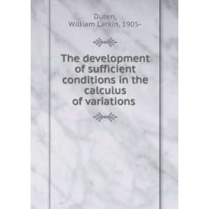   in the calculus of variations William Larkin, 1905  Duren Books