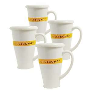Livestrong by Chantal Latte Mug with Lid, Glossy White  