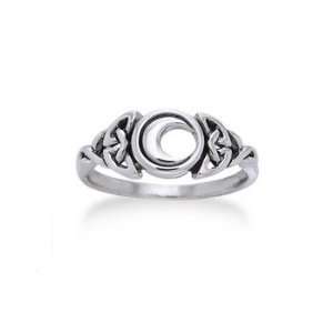   Knot and Crescent Moon Ring Size 7(Sizes 4,5,6,7,8,9,10) Jewelry