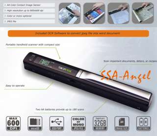  Scanner User Manual Carrying Pouch Cleaning Cloth USB Cable Software 