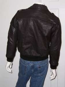 VINTAGE PACK IN A2 WWII STYLE LEATHER BOMBER FLIGHT JACKET Sz 40 WOW 