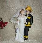 Fireman Firefighter Bride & Groom Wedding Supplies Cake Topper