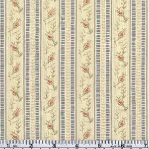 45 Wide Queen of the Ranch Wallflower Stripe Blue Fabric By The Yard