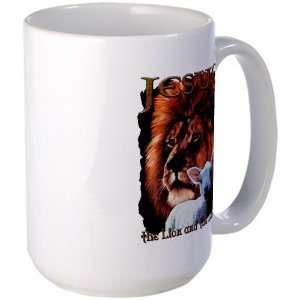  Large Mug Coffee Drink Cup Jesus The Lion And The Lamb 