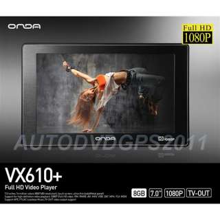   VX610+ 1080P 7 Touch Screen 8GB  MP4 Media Player E book  