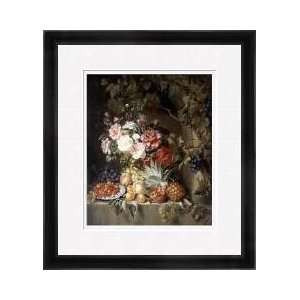  Still Life With A Basket Of Flowers Framed Giclee Print 