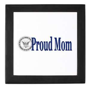 Military Backer Proud Mom (Navy) Keepsake Box