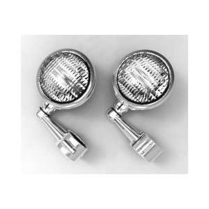   One Size Fit All Motorcycle Driving Lights Set   Chrome Automotive