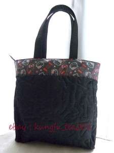   HelloKitty Black Pretty Nylon Tote Shopping Diaper Shoulder Bag  