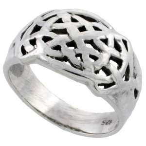 Sterling Silver Celtic Knot Pattern Ring (Available in Sizes 5 to 14 