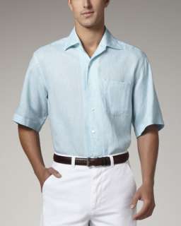 Short Sleeve Linen Shirt & Cotton Shorts