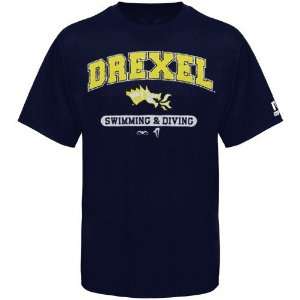 Drexel Dragons Navy Blue Swimming & Diving T shirt  Sports 