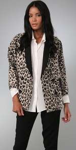 Loeffler Randall Combo Leopard Blazer  