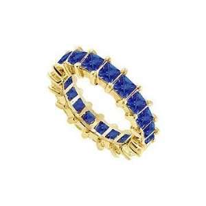 Fine Jewelry 6314298 Blue Sapphire Eternity Band  14K Yellow Gold 2.00 