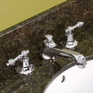 New York Widespread Lavatory Faucet with Metal Lever Handles   Chrome