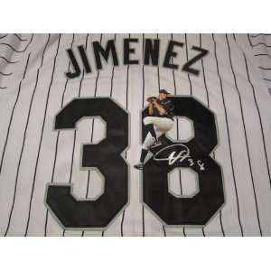  Ubaldo Jimenez Signed Autographed Jersey Colorado Rockies 